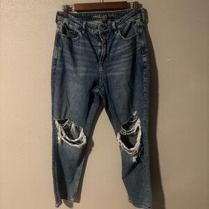 American Eagle Outfitters Strigid Mom Jeans Light Blue Size 10